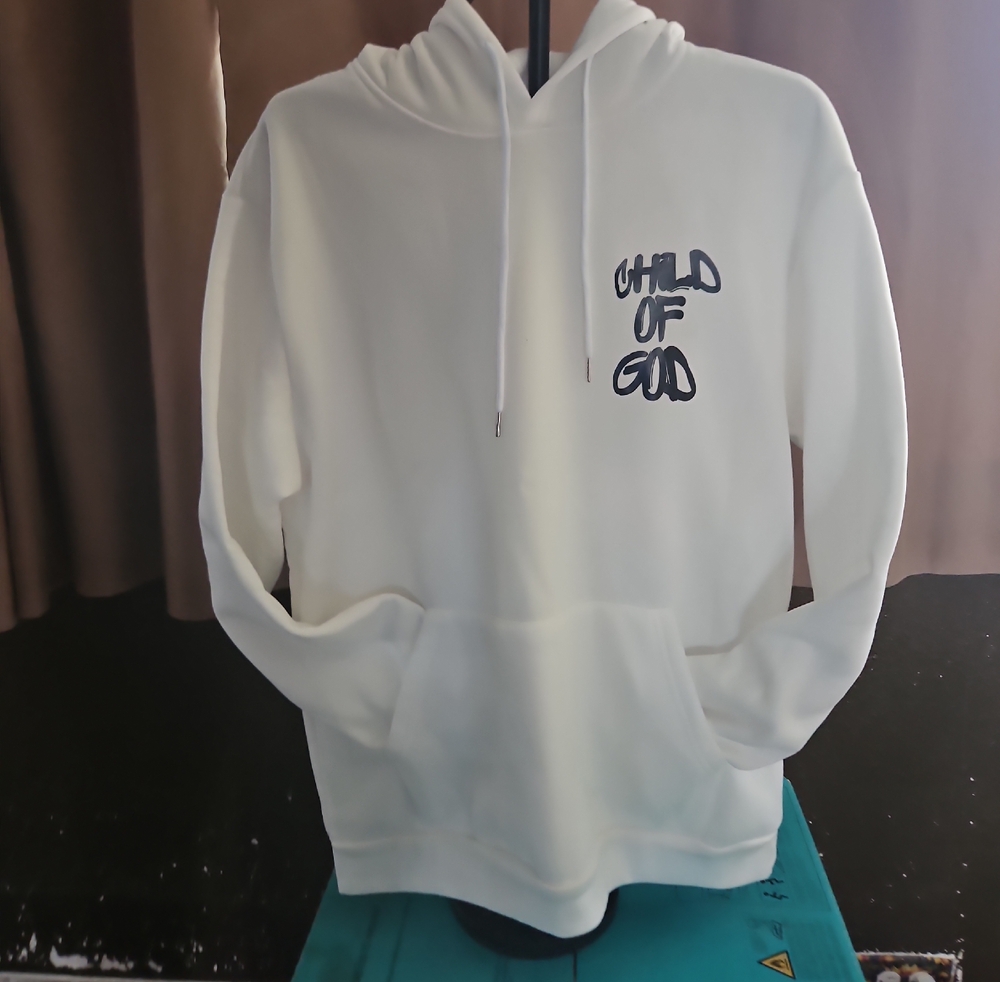 Child of God White Hoodie - Pullover Men's Sweater